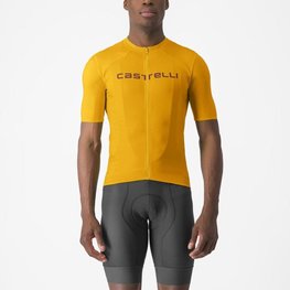 CASTELLI Koszulka kolarska z krótkim rękawem - PROLOGO LITE - żółty