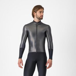 CASTELLI kurtka przeciwdeszczowa - GABRA R LS - czarny