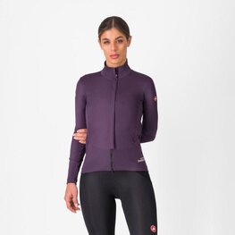 CASTELLI Kolarska ocieplana kurtka - PERFETTO AIR W - fioletowy