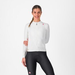 CASTELLI Zimowa koszulka kolarska z długim rękawem - ESPRESSO THERMAL W - biały