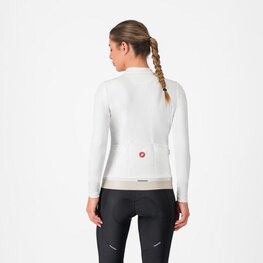 CASTELLI Zimowa koszulka kolarska z długim rękawem - ESPRESSO THERMAL W - biały