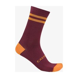 CASTELLI Kolarskie klasyczne skarpetki - ORIGINALE 18 - bordowy
