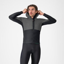 CASTELLI Kolarska kurtka przeciwwiatrowa - FLY UNLTD - czarny/szary