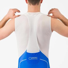CASTELLI Krótkie spodnie kolarskie z szelkami - AERO RACE S KIT - niebieski