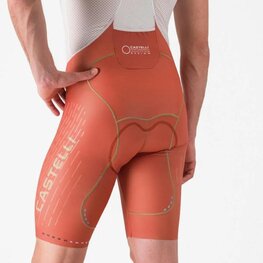 CASTELLI Krótkie spodnie kolarskie z szelkami - AERO RACE S KIT - czerwony