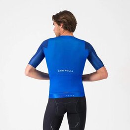 CASTELLI Koszulka kolarska z krótkim rękawem - AERO RACE 8S - niebieski