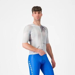 CASTELLI Koszulka kolarska z krótkim rękawem - AERO RACE 8S - srebrny