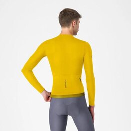 CASTELLI Letnia koszulka kolarska z długim rękawem - ESPRESSO 2 LS - żółty