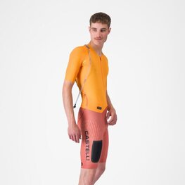 CASTELLI Kombinezon kolarski - UNLIMITED - pomarańczowy/czerwony