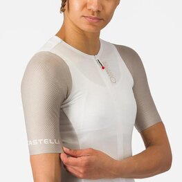 CASTELLI Koszulka kolarska z krótkim rękawem - CORRETTO W - beżowy/kość słoniowa