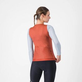 CASTELLI Letnia koszulka kolarska z długim rękawem - CORRETTO W LONG - niebieski/czerwony