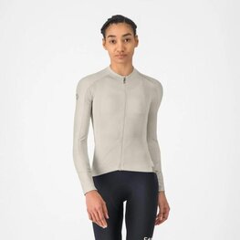 CASTELLI Letnia koszulka kolarska z długim rękawem - ESPRESSO 2 W - kość słoniowa