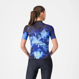 CASTELLI Koszulka kolarska z krótkim rękawem - COSMIC VORTEX - niebieski