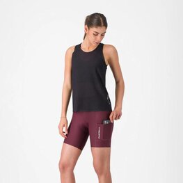 CASTELLI Krótkie spodnie kolarskie bez szelek - COMFORT TRAVEL - bordowy