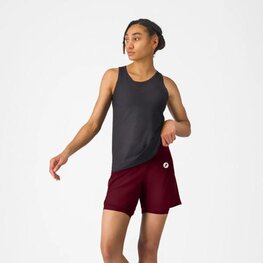 CASTELLI Krótkie spodnie kolarskie bez szelek - MOVEMENT TRAVEL - bordowy