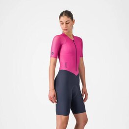 CASTELLI Kombinezon kolarski - MOVEMENT - różowy/niebieski