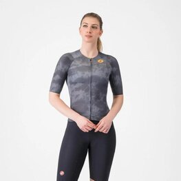 CASTELLI Koszulka kolarska z krótkim rękawem - RACE 8S W - szary