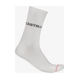 CASTELLI Kolarskie klasyczne skarpetki - CASUAL - biały