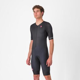 CASTELLI Kombinezon kolarski - CORE TRI SUIT SHORT SLEEVE - czarny