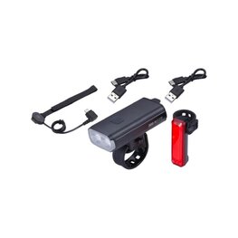 BBB zestaw świateł - STRIKEDUO 1600 COMBO - czarny