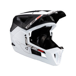 LEATT Kask kolarski - MTB ENDURO 4.0 - biały/czarny
