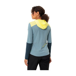 VAUDE Zimowa koszulka kolarska z długim rękawem - TREMALDO - jasnoniebieski/niebieski/żółty