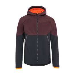 VAUDE Kolarska kurtka przeciwwiatrowa - QIMSA SOFTSHELL - bordowy/czarny