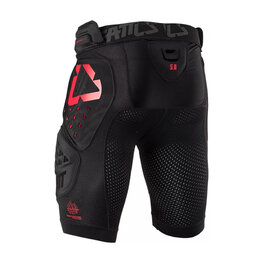 LEATT bokserki z ochraniaczami - IMPACT SHORTS 3DF 5.0 - czarny/czerwony