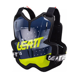 LEATT ochraniacz pleców i klatki piersiowej - CHEST PROTECTOR 1.5 TORQUE - czarny/niebieski/żółty