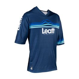 LEATT Koszulka kolarska z krótkim rękawem - MTB ENDURO 3.0 - niebieski