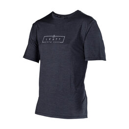 LEATT Koszulka kolarska z krótkim rękawem - MTB TRAIL 1.0 - czarny