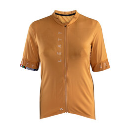LEATT Koszulka kolarska z krótkim rękawem - MTB ENDURANCE 5.0 W - pomarańczowy