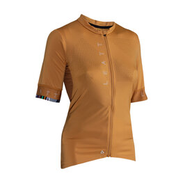 LEATT Koszulka kolarska z krótkim rękawem - MTB ENDURANCE 5.0 W - pomarańczowy