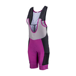 LEATT Krótkie spodnie kolarskie z szelkami - BIB MTB ENDURANCE 5.0 W - fioletowy