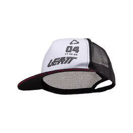 LEATT Czapka kolarska - TRUCKER - czarny/biały