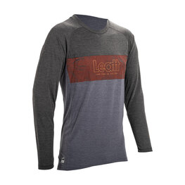 LEATT Letnia koszulka kolarska z długim rękawem - MTB GRAVITY 2.0 - czarny