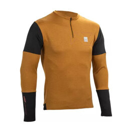 LEATT Zimowa koszulka kolarska z długim rękawem - MTB TRAIL 4.0 - brązowy