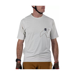 LEATT Koszulka kolarska z krótkim rękawem - MTB TRAIL 1.0 X-FLOW - szary