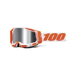 100% SPEEDLAB Okulary kolarskie - RACECRAFT 2 - pomarańczowy/biały/srebrny