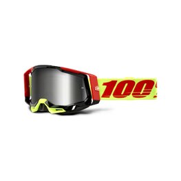 100% SPEEDLAB Okulary kolarskie - RACECRAFT 2 - żółty/czerwony/srebrny