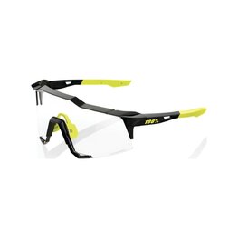 100% SPEEDLAB Okulary kolarskie - SPEEDCRAFT - czarny/żółty