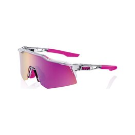 100% SPEEDLAB Okulary kolarskie - SPEEDCRAFT XS - przezroczysty/fioletowy
