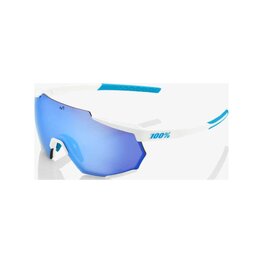 100% SPEEDLAB Okulary kolarskie - RACETRAP - MOVISTAR TEAM - biały/niebieski