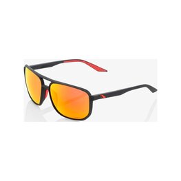 100% SPEEDLAB Okulary kolarskie - KONNOR AVIATOR SQUARE - czarny/czerwony