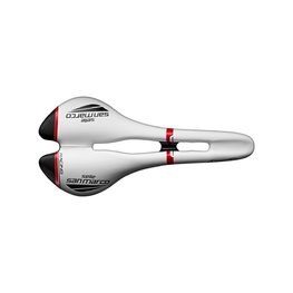 SELLE SAN MARCO siodełko - ASPIDE OPEN-FIT RACING NARROW - biały/czarny/czerwony