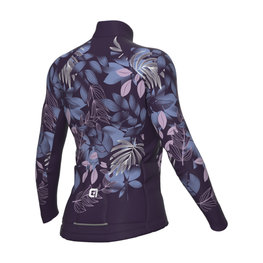 ALÉ Zimowa koszulka kolarska z długim rękawem - GREEN GARDEN PR-R - fioletowy/kolorowy