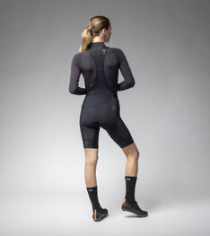 ALÉ Krótkie spodnie kolarskie z szelkami - PR-E MAGIC COLOUR - czarny