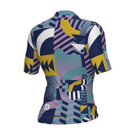 ALÉ Koszulka kolarska z krótkim rękawem - PR-E GAMES - różowy/turkusowy/żółty