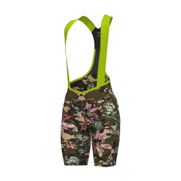 ALÉ Krótkie spodnie kolarskie z szelkami - PR-E SAUVAGE - brązowy