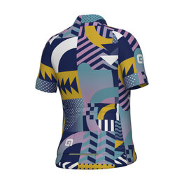 ALÉ Koszulka kolarska z krótkim rękawem - KID GAMES - różowy/turkusowy/żółty